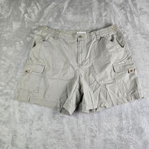 Columbia Shorts Womens Large 34x5 Gray Cargo Pockets Outdoor Hiking Camping